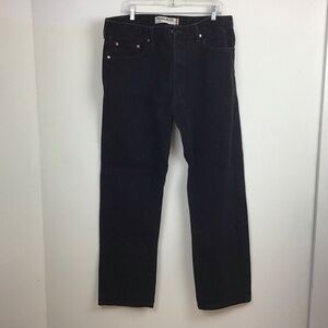 Levi’s 505  Regular Fit Straight leg Red Tab black jeans size W38 L 32.